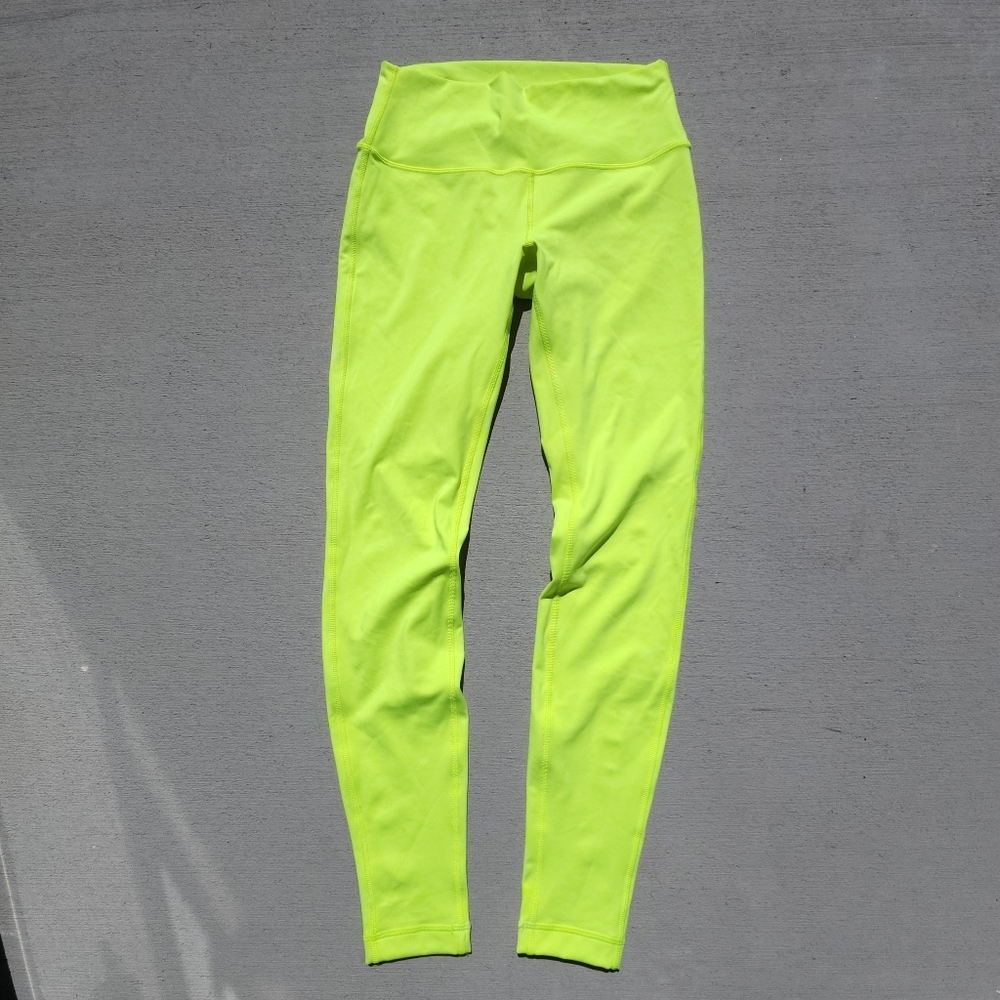 Lululemon Wunder Under High-Rise Leggings Size 8 Highlight Yellow 28" Inseam - Picture 2 of 9